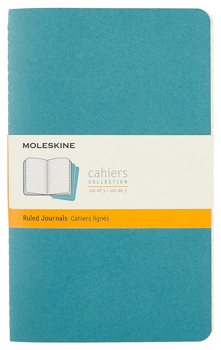 Блокнот Moleskine Cahier journal Large, 40 листов, в линейку, 13 х 21 см, голубой