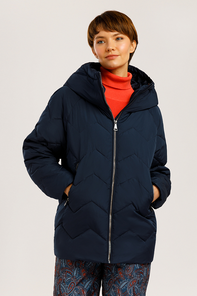 фото Куртка женская finn flare w19-12016 синяя s