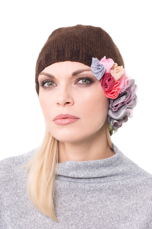 

Шапка бини женская Lak Miss CIP 9038 коричневая, р, Коричневый, CIP 9038
