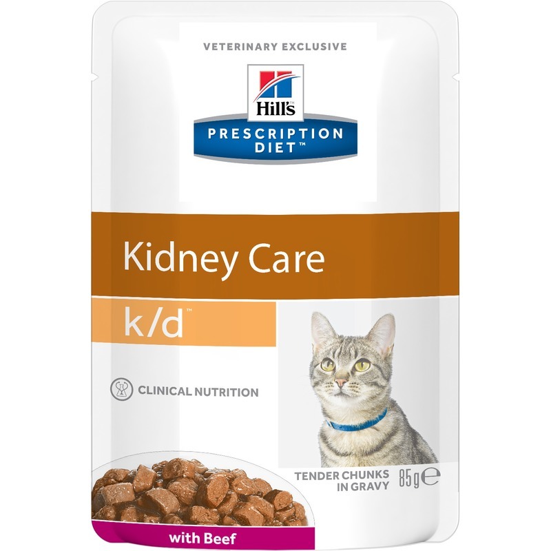 фото Влажный корм для кошек hill's prescription diet k/d kidney care, говядина, 12шт по 85г