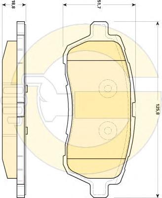 

Комплект тормозных колодок Girling 6118939