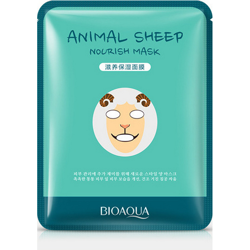 Осветляющая маска BioAqua Animal Face Sheep, 30 гр. animal farm