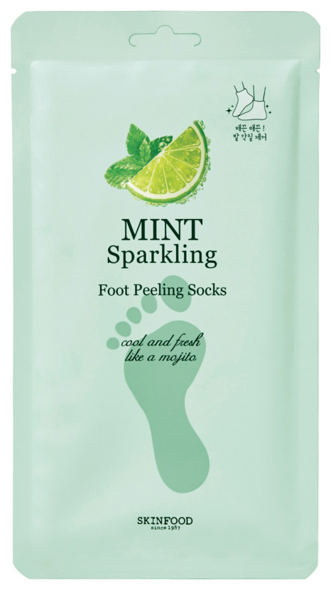 Маска для ног SkinFood Mint Sparkling Foot Peeling Socks