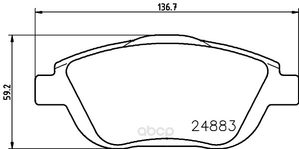 

Комплект тормозных колодок Hella 8DB355014551