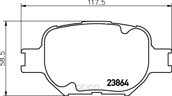 

Комплект тормозных колодок Hella 8DB355010201