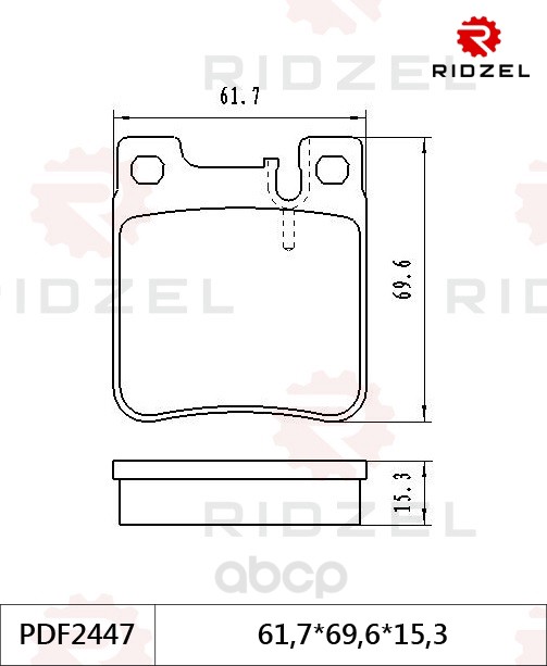 

Комплект тормозных колодок RIDZEL PDF2447