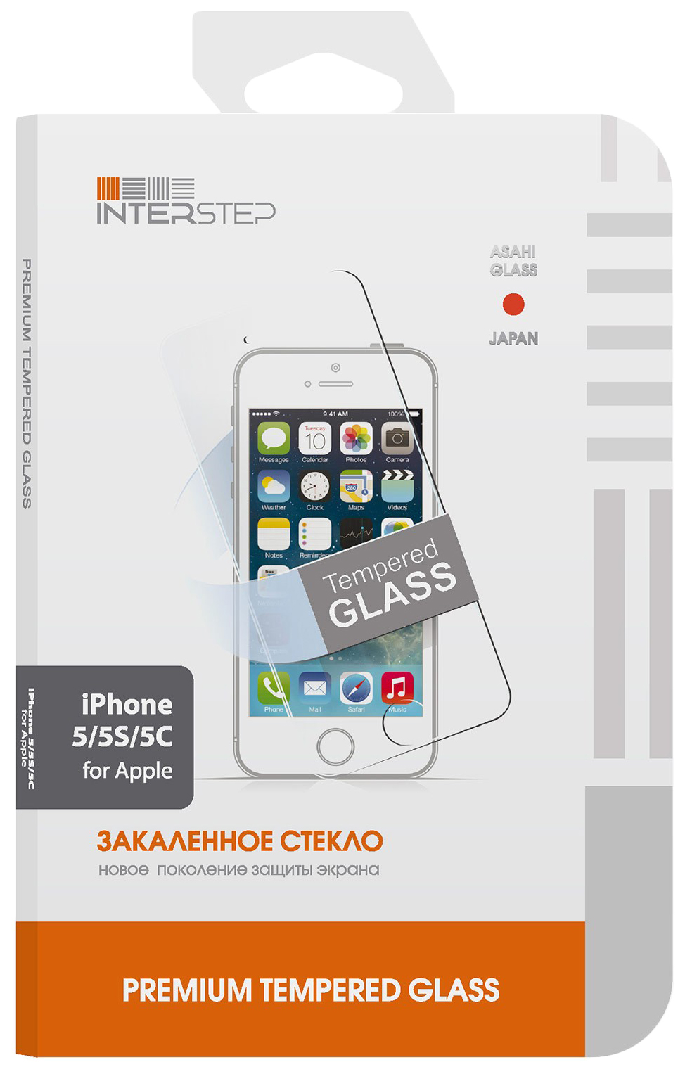 

Защитное стекло InterStep для Apple iPhone 5/iPhone 5S/iPhone SE, IS-TG-IPHO5SCCC-000B202