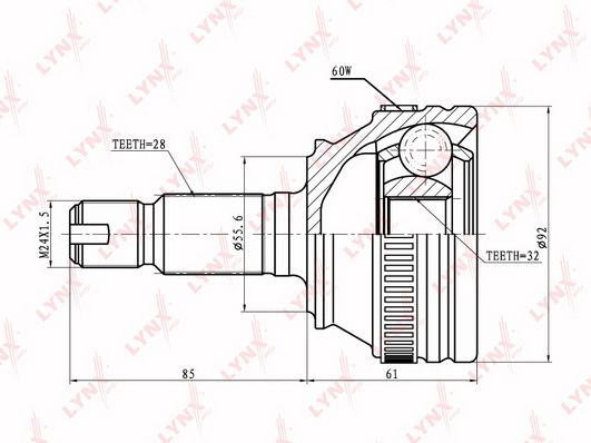 

ШрусLYNXautoCO-5000A