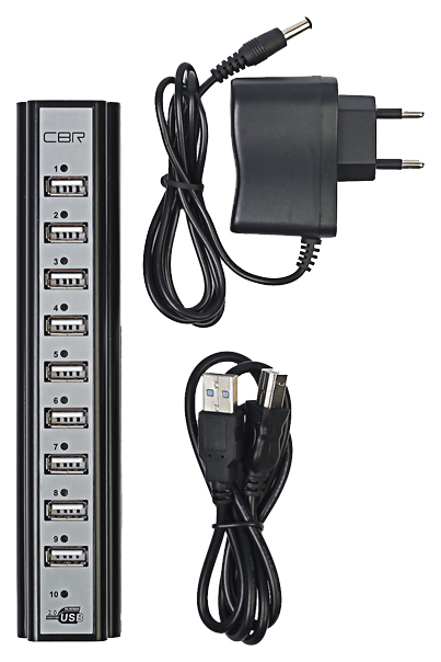 фото Разветвитель для компьютера cbr ch 310 usb 10-ports black