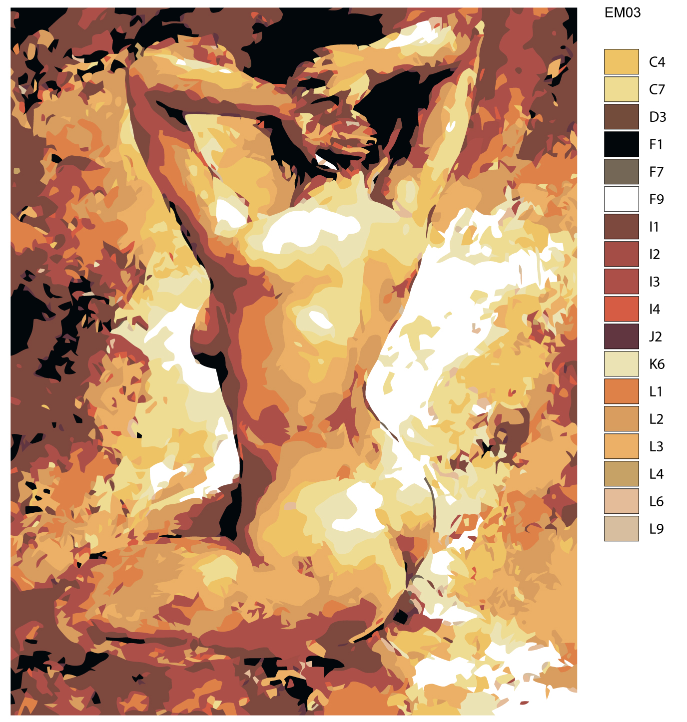 

Картина по номерам, 40 x 50, EM03, EM03