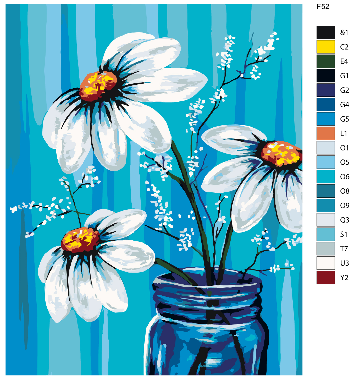 

Картина по номерам, 40 x 50, F52, F52