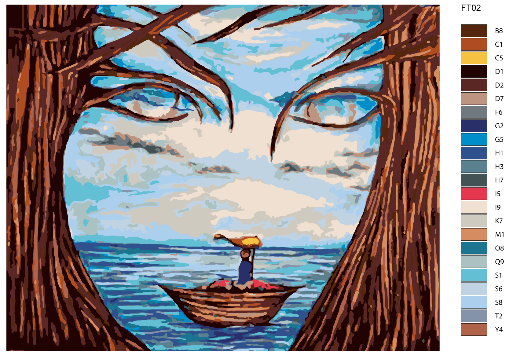 

Картина по номерам, 40 x 50, FT02, FT02