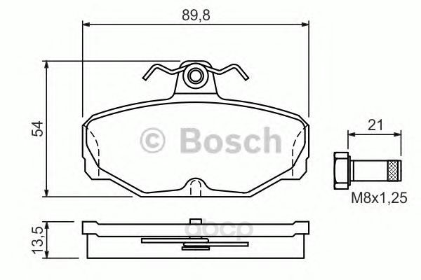 

Тормозные колодки Bosch задние 986469810