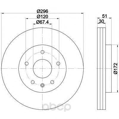 

Тормозной диск HELLA PAGID 8DD355116031