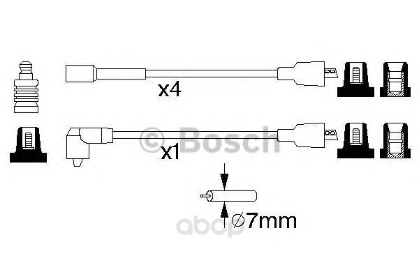 

Провод высоковольтный комплект BOSCH 0986356864