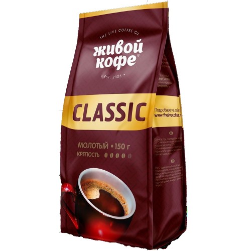 

Кофе молотый Живой Кофе classic 150 г