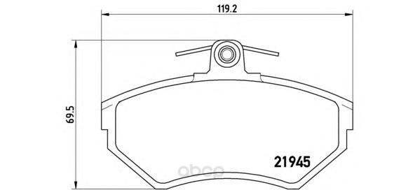 

Тормозные колодки brembo дисковые P85032