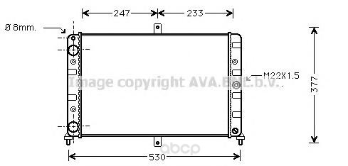 Радиатор охлаждения двигателя Ava LA2008