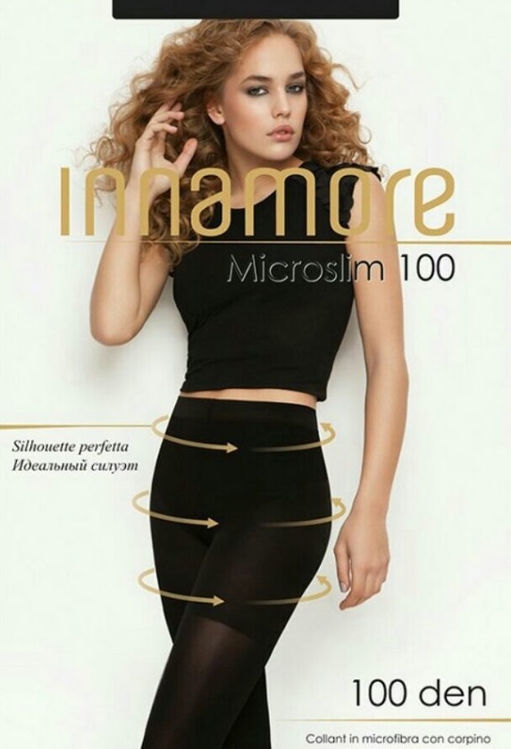

Колготки женские Innamore Microslim 100 черные 5 (XL), Черный, Microslim 100