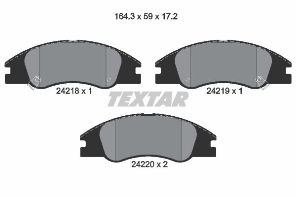 фото Комплект тормозных дисковых колодок textar 2421801