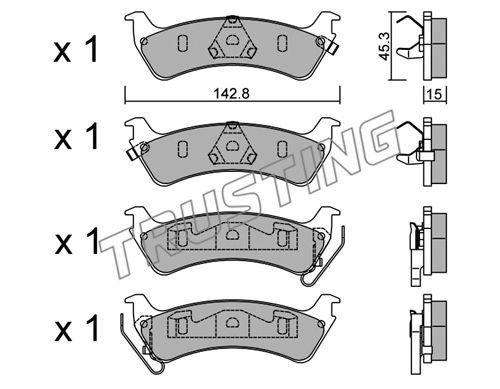 

Тормозные колодки TRUSTING дисковые 5430