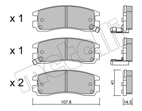 фото Комплект тормозных дисковых колодок metelli 22-0697-0