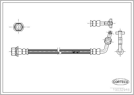 фото Шланг тормозной системы corteco 19032946