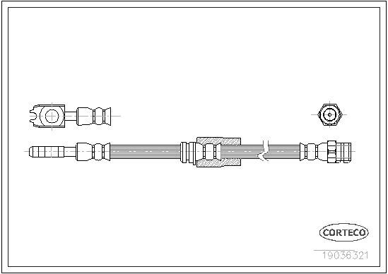Шланг тормозной системы CORTECO 19036321 600000098983