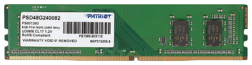 

Оперативная память Patriot 8Gb DDR4 2400MHz (PSD48G240082), Signature Line