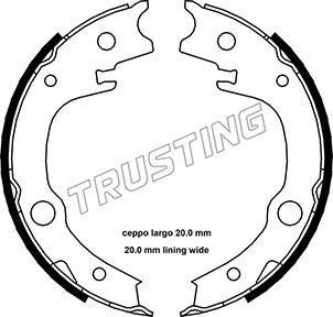 

Тормозные колодки TRUSTING стояночного тормоза 115315