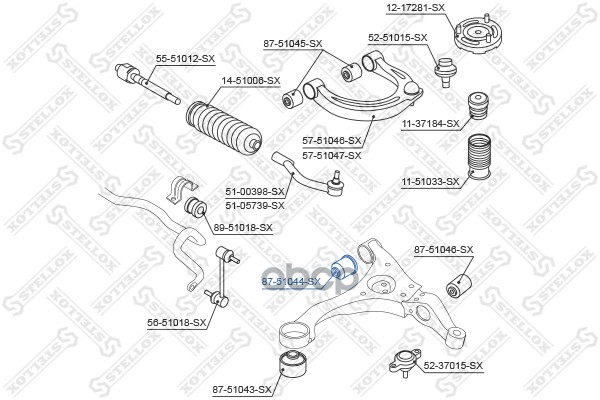 фото Сайлентблок stellox 8751044sx