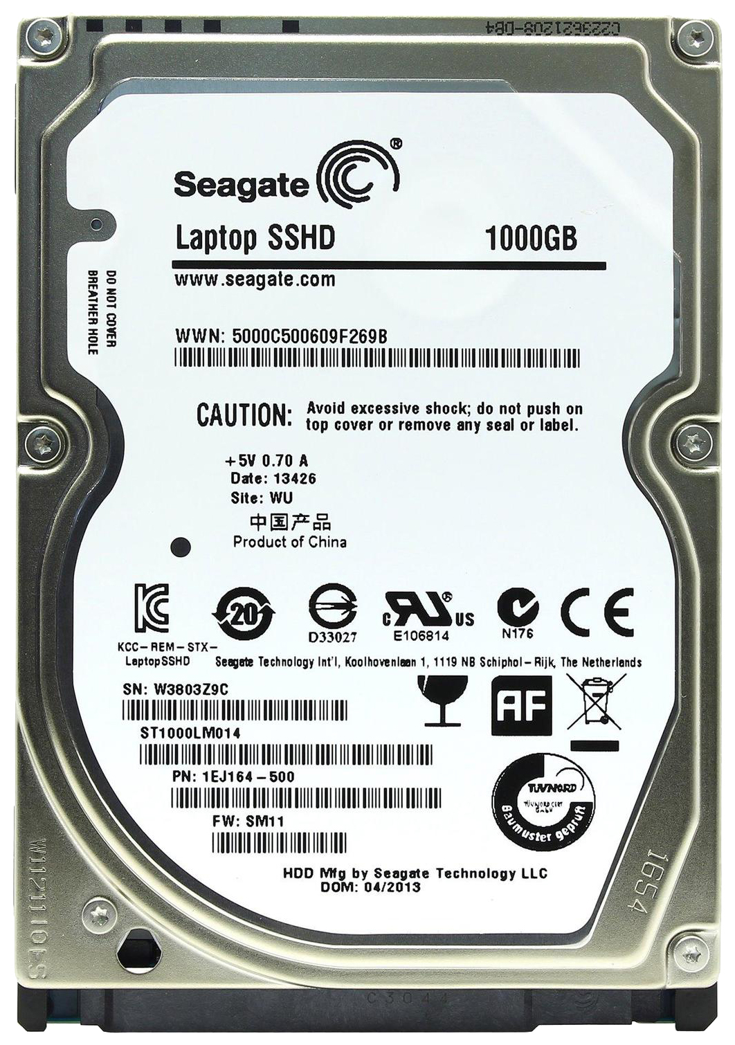 фото Гибридный жесткий диск seagate laptop sshd 1тб (st1000lm014)