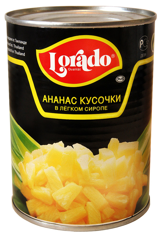 фото Ананасы лорадо в сиропе кусочками 0.58 л lorado