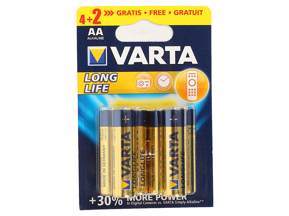 

Батарейка VARTA LONGLIFE AA/LR06 6 шт