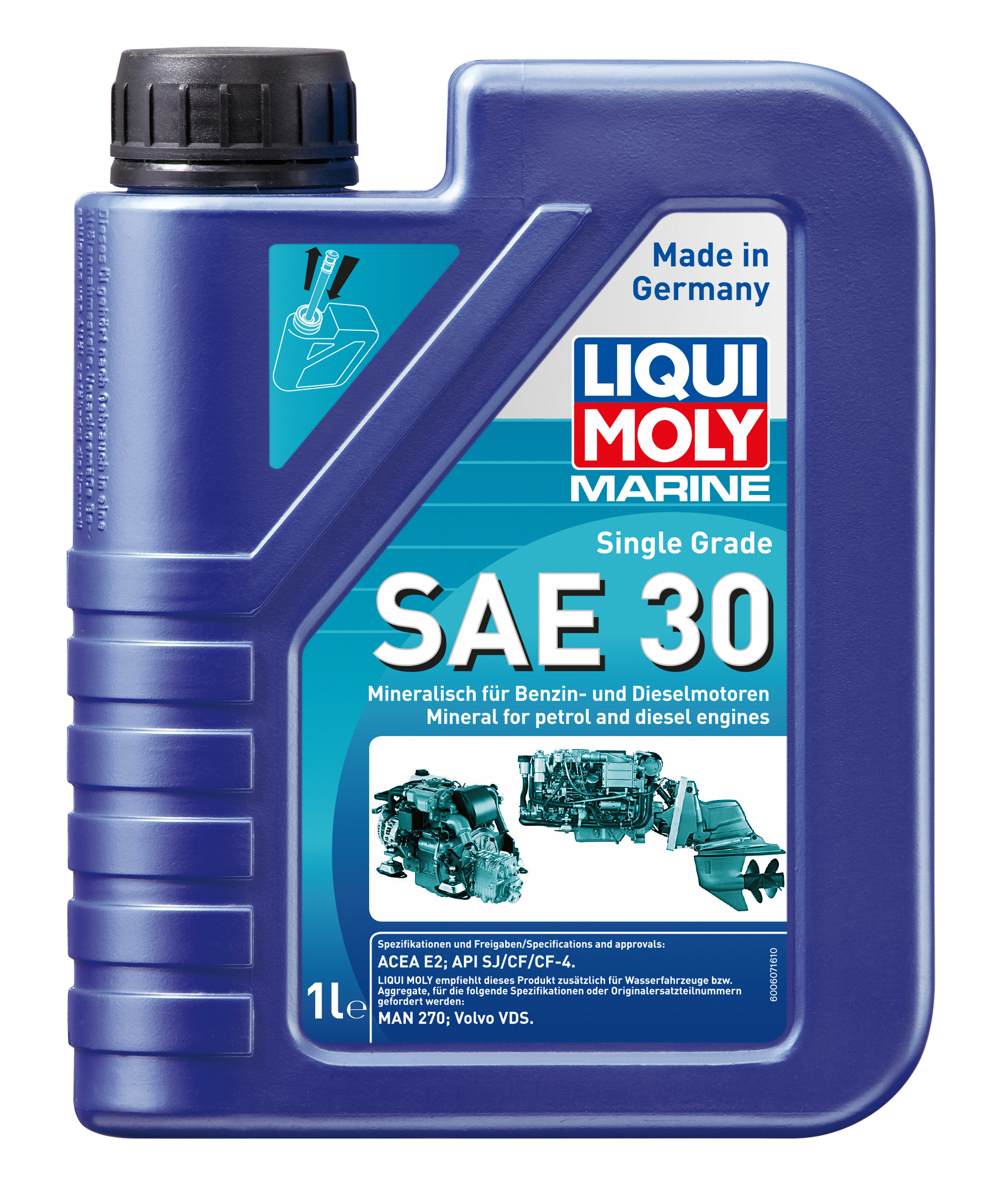 Моторное масло Liqui Moly Marine Single Grade 30 25W40 1 л