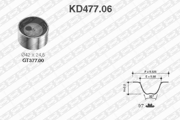 фото Комплект ремня грм snr kd477.06 ntn-snr