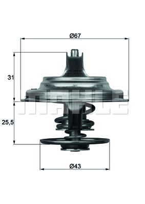 фото Термостат mahle tx 23 71d mahle/knecht