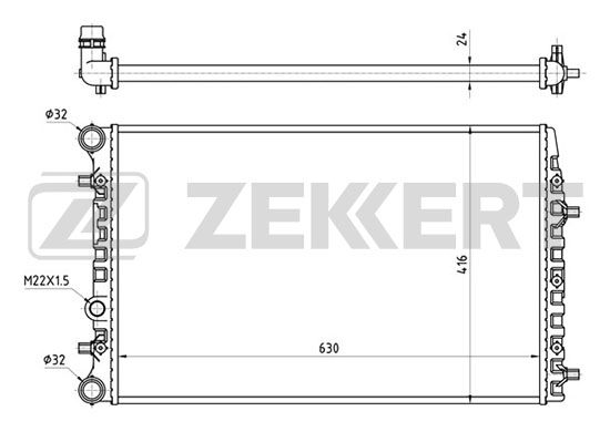 

Радиатор охлаждения двигателя ZEKKERT MK-1140