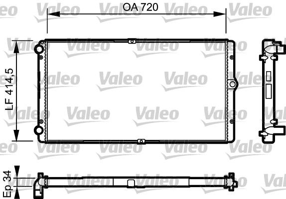 Радиатор охлаждения двигателя VALEO 732177