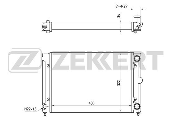 

Радиатор охлаждения двигателя ZEKKERT MK-1032