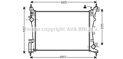 

Радиатор охлаждения двигателя AVA QUALITY COOLING FTA2318