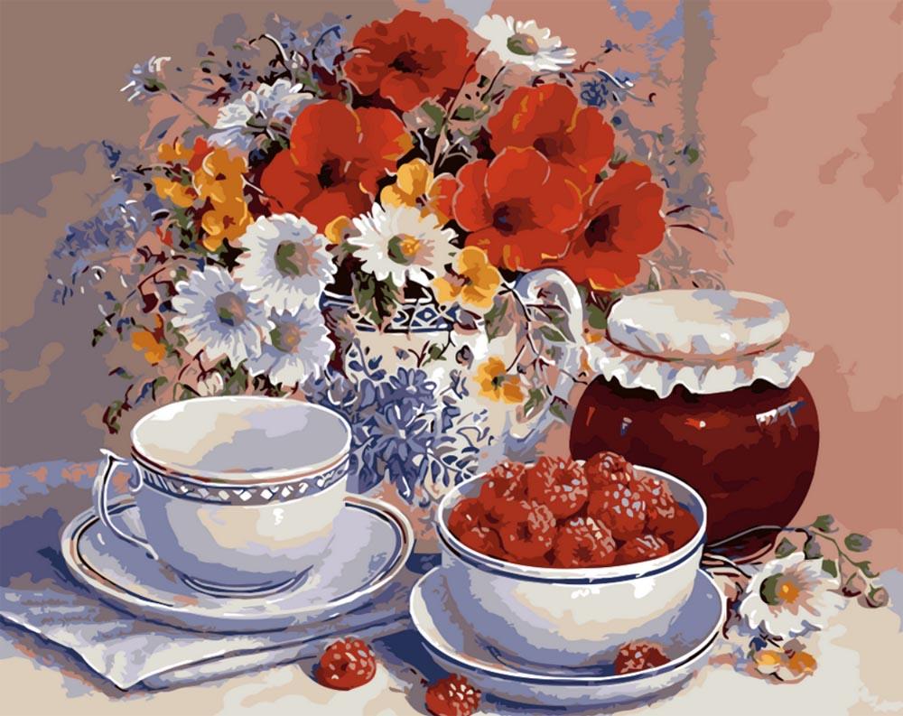 

Картина по номерам Paintboy Малиновое варенье, 40x50 см, Малиновое варенье