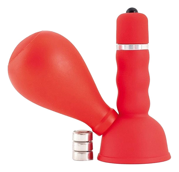 Вибропомпа с грушей на сосок красная