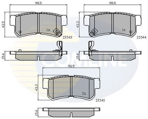 

Комплект тормозных колодок, дисковый тормоз COMLINE CBP31126
