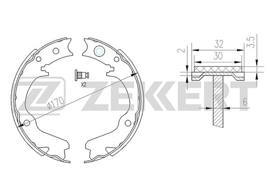 

Комплект тормозных колодок ZEKKERT BK-4134