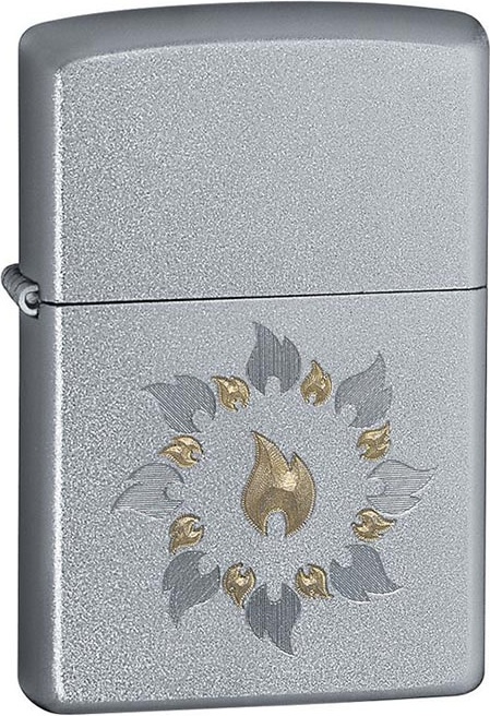 

Бензиновая зажигалка Zippo №21192 Satin Chrome, Серебристый, №21192