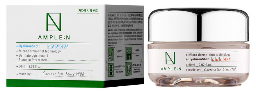 фото Крем для лица amplen hyaluron shot cream 60 мл ample:n