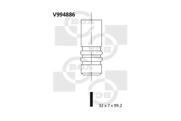 фото Впускной клапан bga v994886