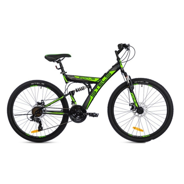 фото Велосипед stels focus 26 md 21-speed v010 2017 18" black/green