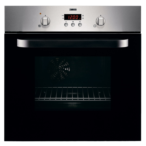 фото Встраиваемый электрический духовой шкаф zanussi opzb4200z silver/black